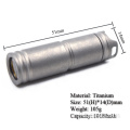 مع 130 Lumen Li-ion Battery Torch Titanium Flashlight